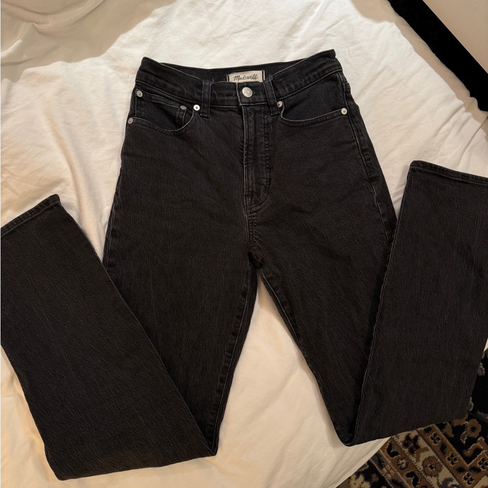 Madewell black washed jeans 90s straight size 24 🖤🐅